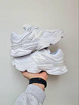 Жіночі Кросівки New Balance 9060 Triple White / Нью Беланс 9060 Трипл Білі, фото 6