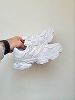 Жіночі Кросівки New Balance 9060 Triple White / Нью Беланс 9060 Трипл Білі, фото 4