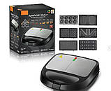 Мультимейкер (мультипекар) RAF R-541 850Вт зі змінними пластинами Сріблястий, фото 3