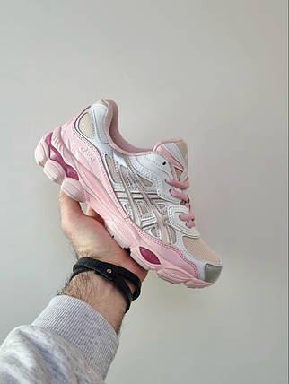 Жіночі Кросівки Asics Gel-NYC x Kicki Yang Zhang Beige / Асікс Гел-НІС Кікі Янг Чжанг Бежеві з Рожевим, фото 1