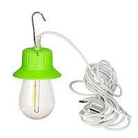 Світлодіодна LED лампа V07-COB, кабель 3 м, гак, живлення від USB/Type-C