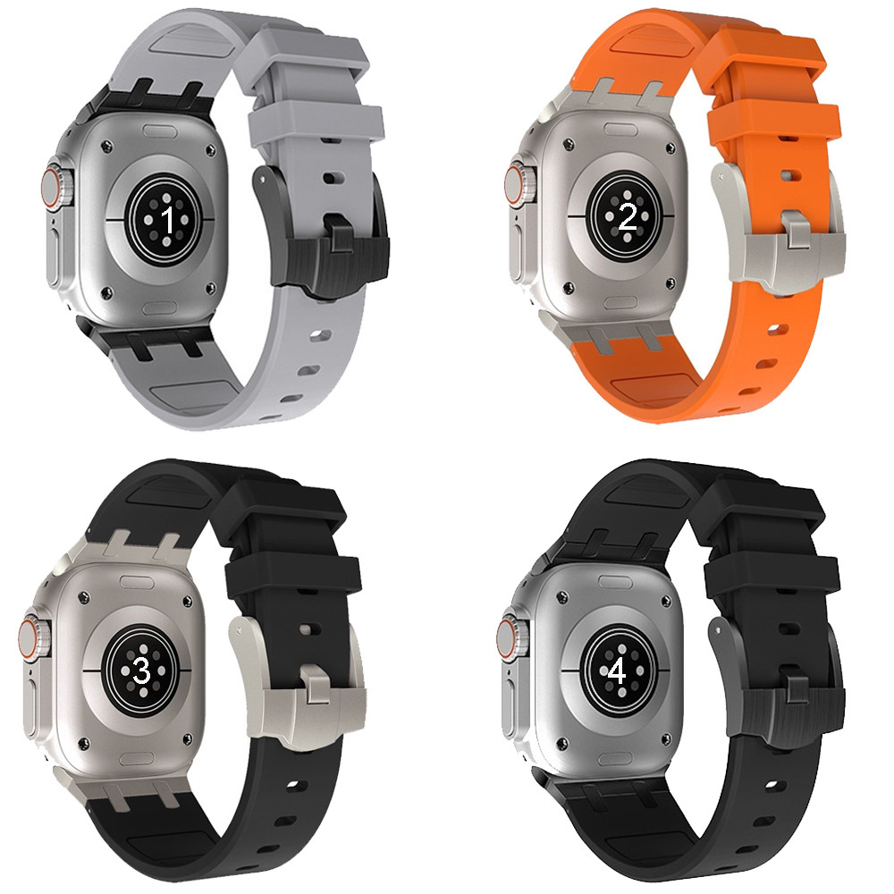 Силіконовий на класичній застібці ремінець для Apple Watch 49 / 46 / 45 / 44 mm