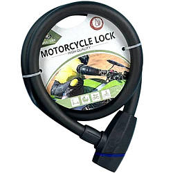Замок велосипедний тросовий під ключ 8120 |2 ключі, 1м| Чорно-синій 54949