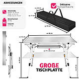 Стіл для гриль-вечірок із сітчастою полицею Tina, срібний колір, фото 5