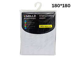 Шторка - фіранка для ванної MILLZ біла поліестер 180х180 MRS-P-061