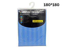 Шторка - фіранка для ванної MILLZ блакитна поліестер 180х180 MRS-P-063