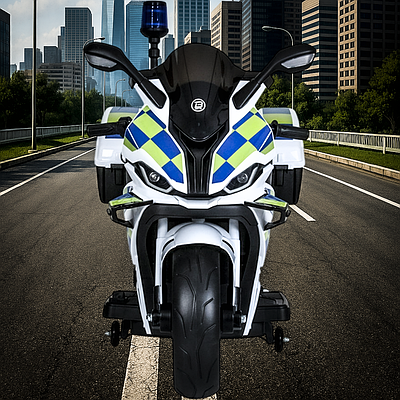 Дитячий електромотоцикл Поліцейський байк мопед Транспорт дитині для безпечного катання Мигалка і MP3 45W 24V