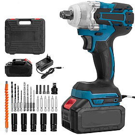 Акумуляторний безщітковий гайковерт імпакт 24 V, 2 акумулятори, набір інструментів, кейс, 3 режими швидкості