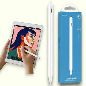 Стилус Hoco GM109 універсальний магнітний стилус для смартфона і планшета сенсорний з LED індикатором, білий