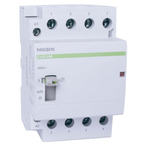 Модульний контактор з ручним керуванням Noark 40А 4NO 220-240V АС Ex9CH4040M 111675