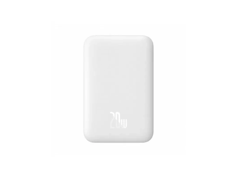 Зовнішній акумулятор (павербанк) BASEUS Power Bank Magnetic Wireless 6000mAh 20W White (PPCX020002)