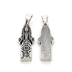 Підвіска Мотанка 32х11х3 мм 1 шт. Срібло