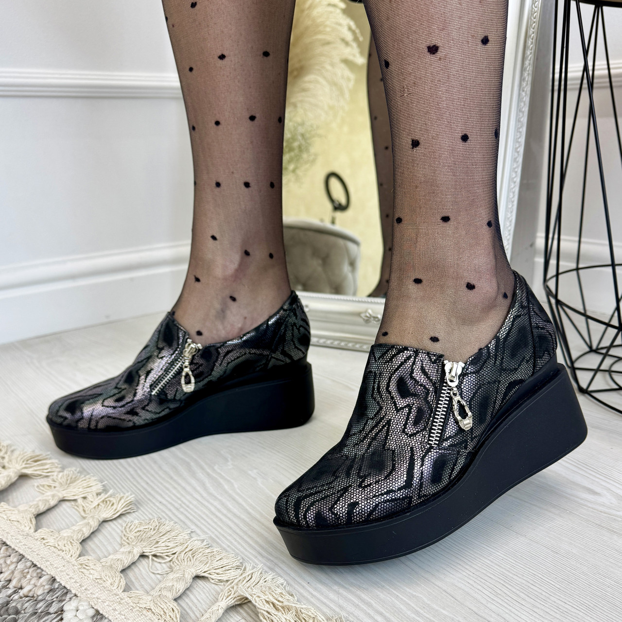 Туфлі жіночі чорні на платформі. 41 розмір, фото 1