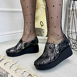 Туфлі жіночі чорні на платформі. 41 розмір