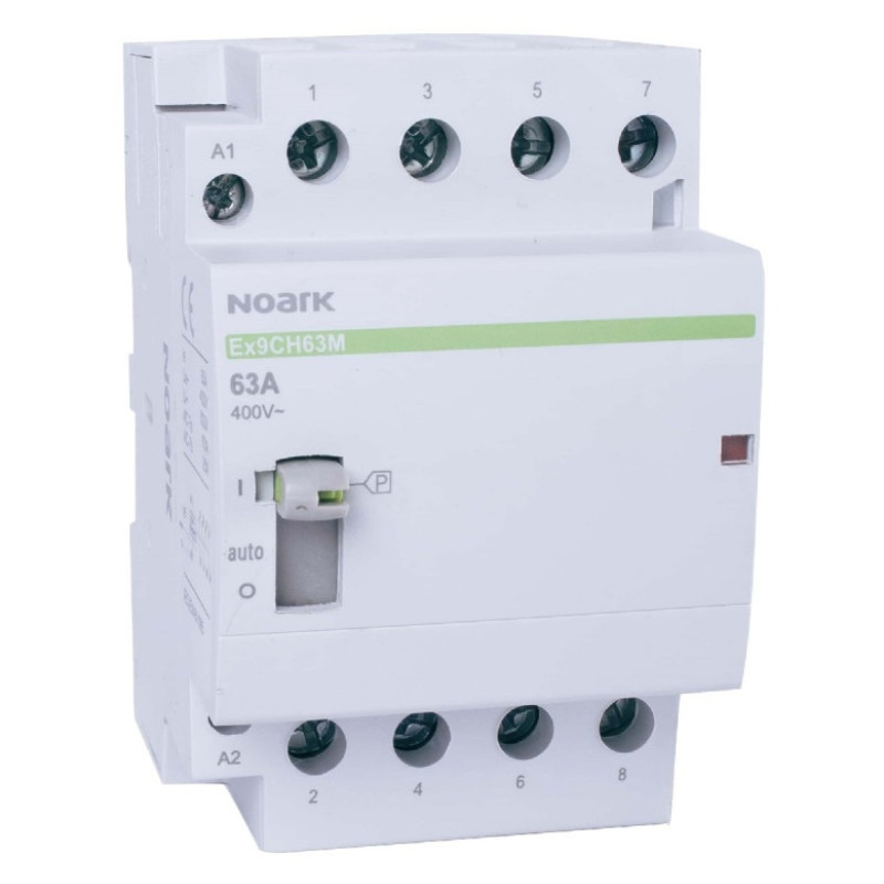 Модульний контактор з ручним керуванням Noark 63А 2NO + 2NC 220-240V АС Ex9CH6322M 111697
