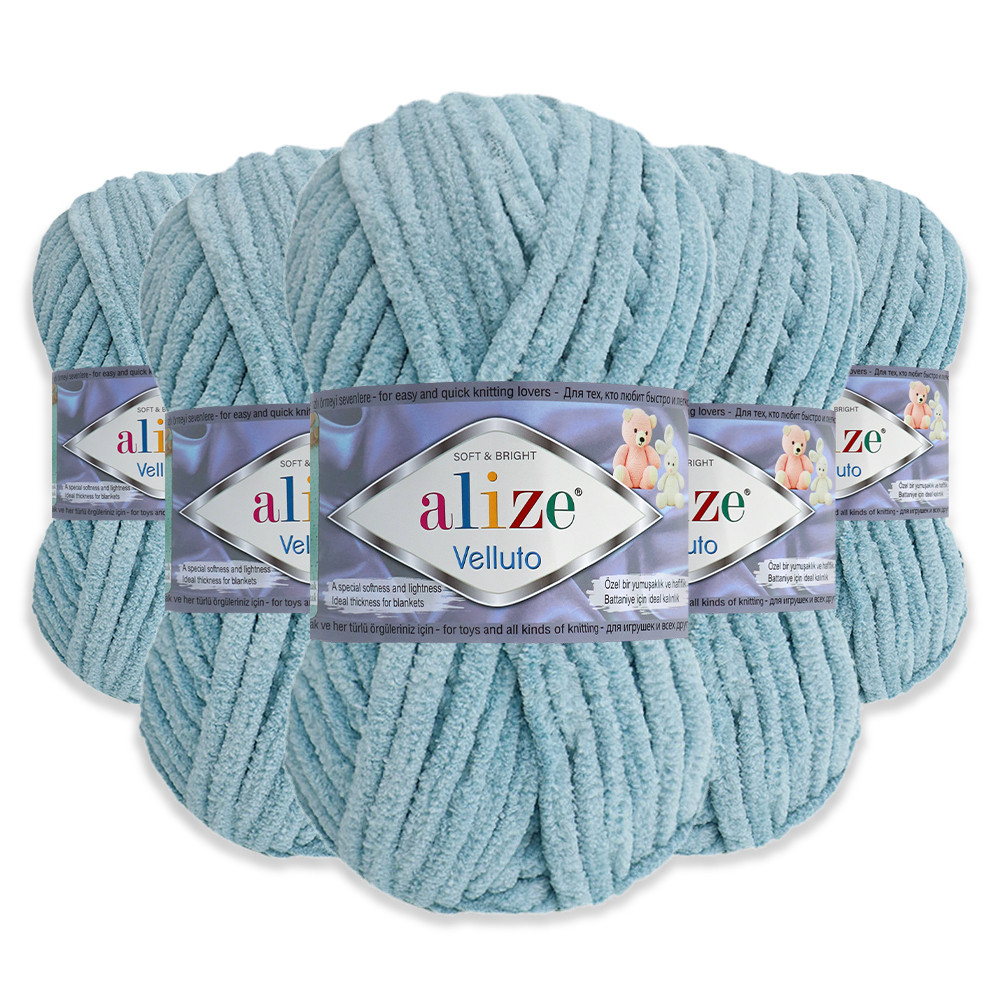 Упаковка Alize Velluto, Лазурний No414, 5 шт., фото 1
