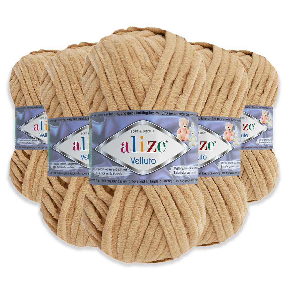 Упаковка Alize Velluto, Молочний шоколад No429, 5 шт., фото 1