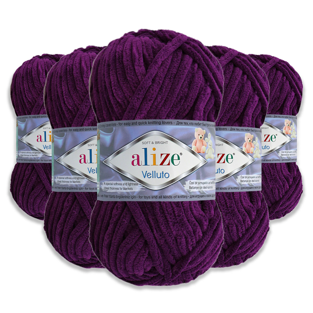 Упаковка Alize Velluto, Сливовий No111, 5 шт., фото 1