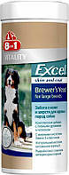 Вітамінна добавка для шерсті собак великих порід 8in1 (8в1) Vitality Excel Brewers Yeast for large breed, 80т