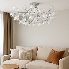 Стельова люстра кульки Diasha цоколь G4 ламп 36 шт колір Срібло X887-36B SL