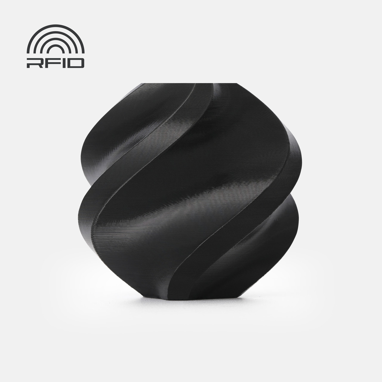 Пластик філамент для 3Д-друку Bambu Lab PC-FR Black (63100), Reusable Spool, 1.75мм, 1кг, 350м, 260-280°C, Чорний