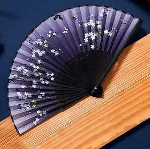 Віяло літнье чорне Сакура, фото 1