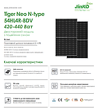 Сонячний монокристалічний фотомодуль Jinko Solar JKM-430N-54HL4R-BDV, BIFICIAL, N-TYPE, фото 10