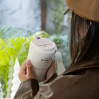 Термочашка Sitarayuri с крышкой и ремешком Маленький Коричневый