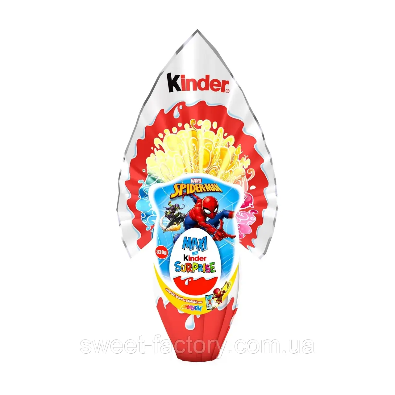 Шоколадне яйце Kinder Surprise Maxi Marvel Spiderman 320g, фото 1