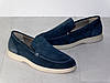 Туфлі лофери чоловічі замшеві сіро сині 42р, фото 4