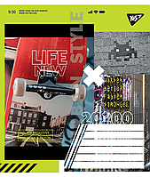 Набір шкільних зошитів А5 Yes 36 аркушів у клітинку 3 шт., New life 765010, малюнок обкладинки асорті