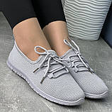 36, 38, 39 р. Кросівки жіночі сірі на шнурівки літо з сіткою (1212073), фото 2