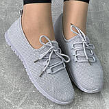 36, 38, 39 р. Кросівки жіночі сірі на шнурівки літо з сіткою (1212073), фото 4