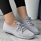 36, 38, 39 р. Кросівки жіночі сірі на шнурівки літо з сіткою (1212073), фото 5