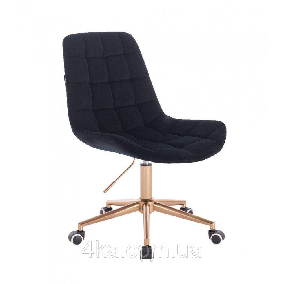 Перукарське крісло на пневматиці HR590K, золота база чорний