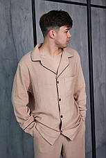 Чоловіча піжама муслінова домашній костюм р.M.L,XL,2XL, фото 5