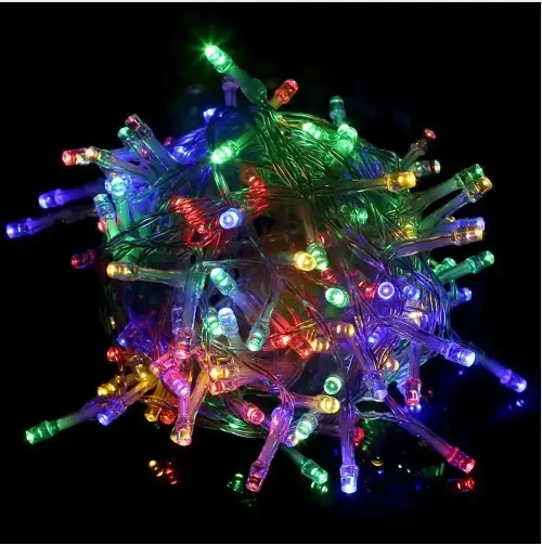 ОЧЕНКА! Гірлянда 100LED 9 м цв. білий дріт (Плохе паковання 2578)