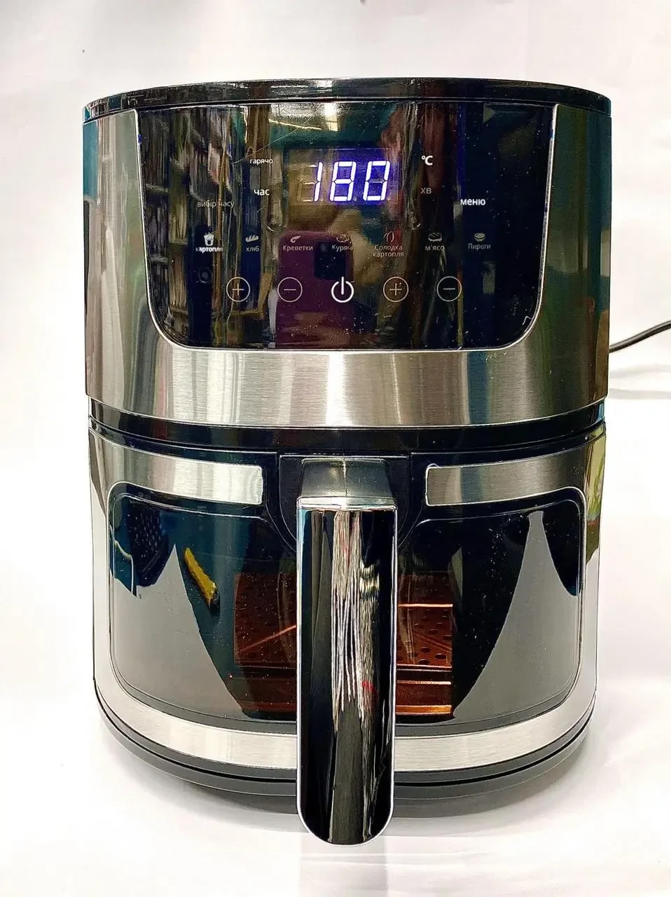Rainberg RB-2268.Мощева фритюрниця без олії 8 л. Сенсорна аерофритюрниця Аерогриль мультипіч для дому 4200
