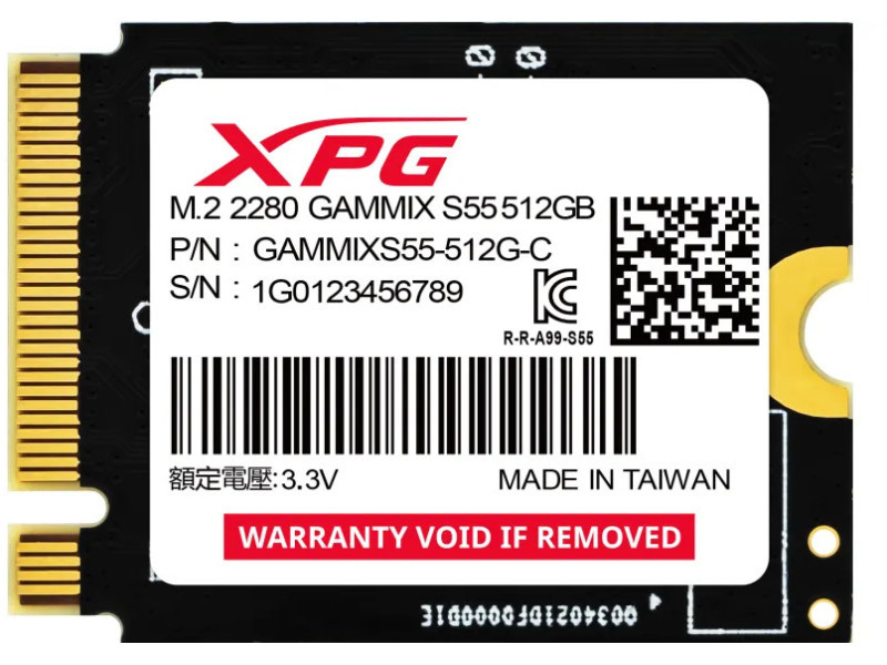SSD накопичувач ADATA GAMMIX S55 512 GB (SGAMMIXS55-512G-C)