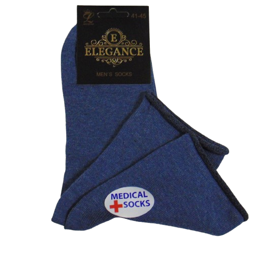 Шкарпетки без гумки Elegance 41-45 світло-сині, фото 1