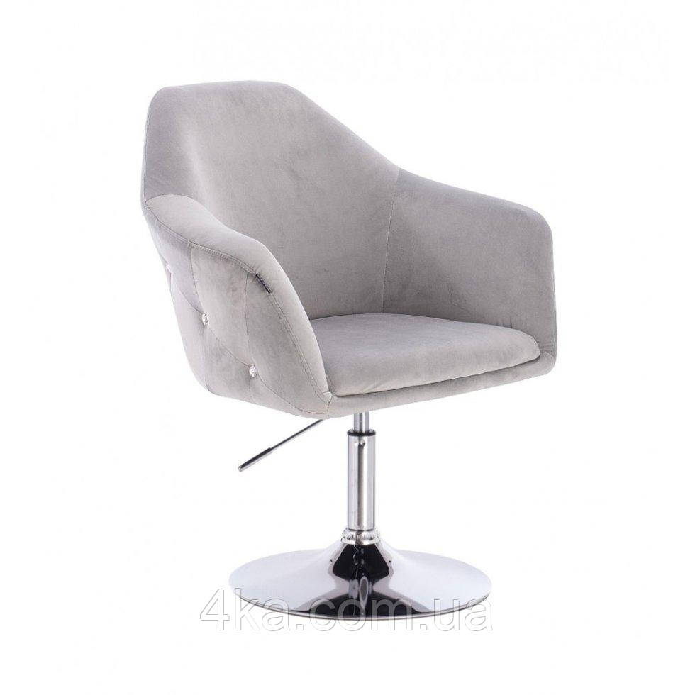 Перукарське крісло на пневматиці Hrove Form HR547 Сталевий велюр