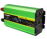 Інвертор LVYUAN F-1500P 1600W | 3200W перетворювач 12V/24V DC, 110V/220V AC, 50/60Hz 4 USB, 4 розетки пульт, фото 5