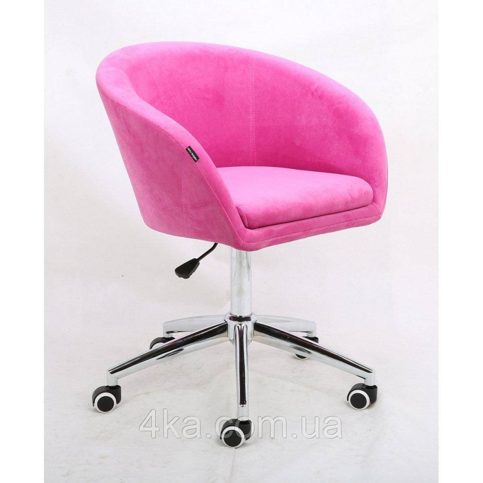 Перукарське крісло на пневматиці Hrove Form HR8326K малиновий велюр, фото 1