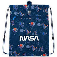 Сумка для взуття Kite 601M NASA для хлопчика, з кишенею, синя 46*33см