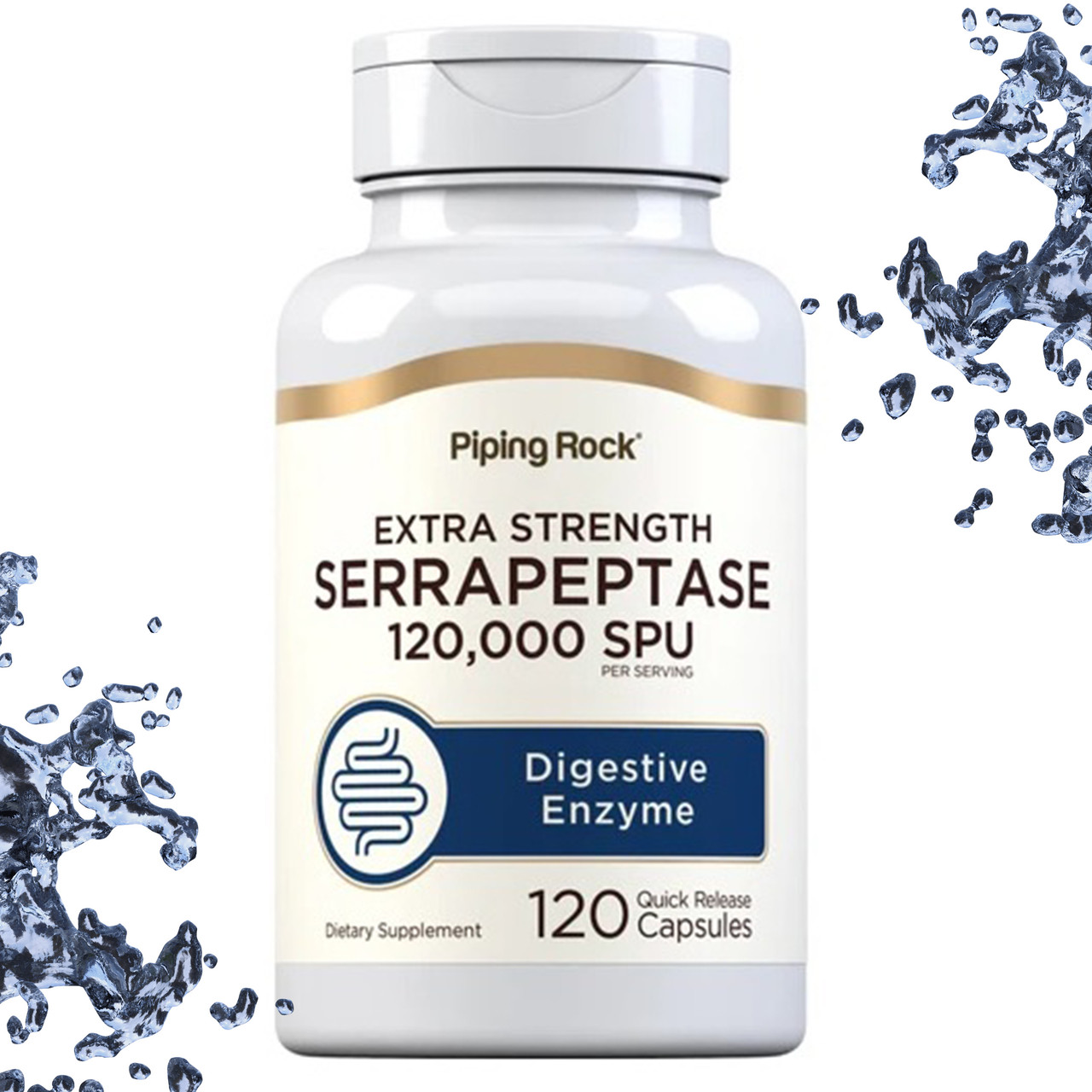 Серрапептаза Piping Rock Serrapeptase (Протизапальна добавка) 120 капсул