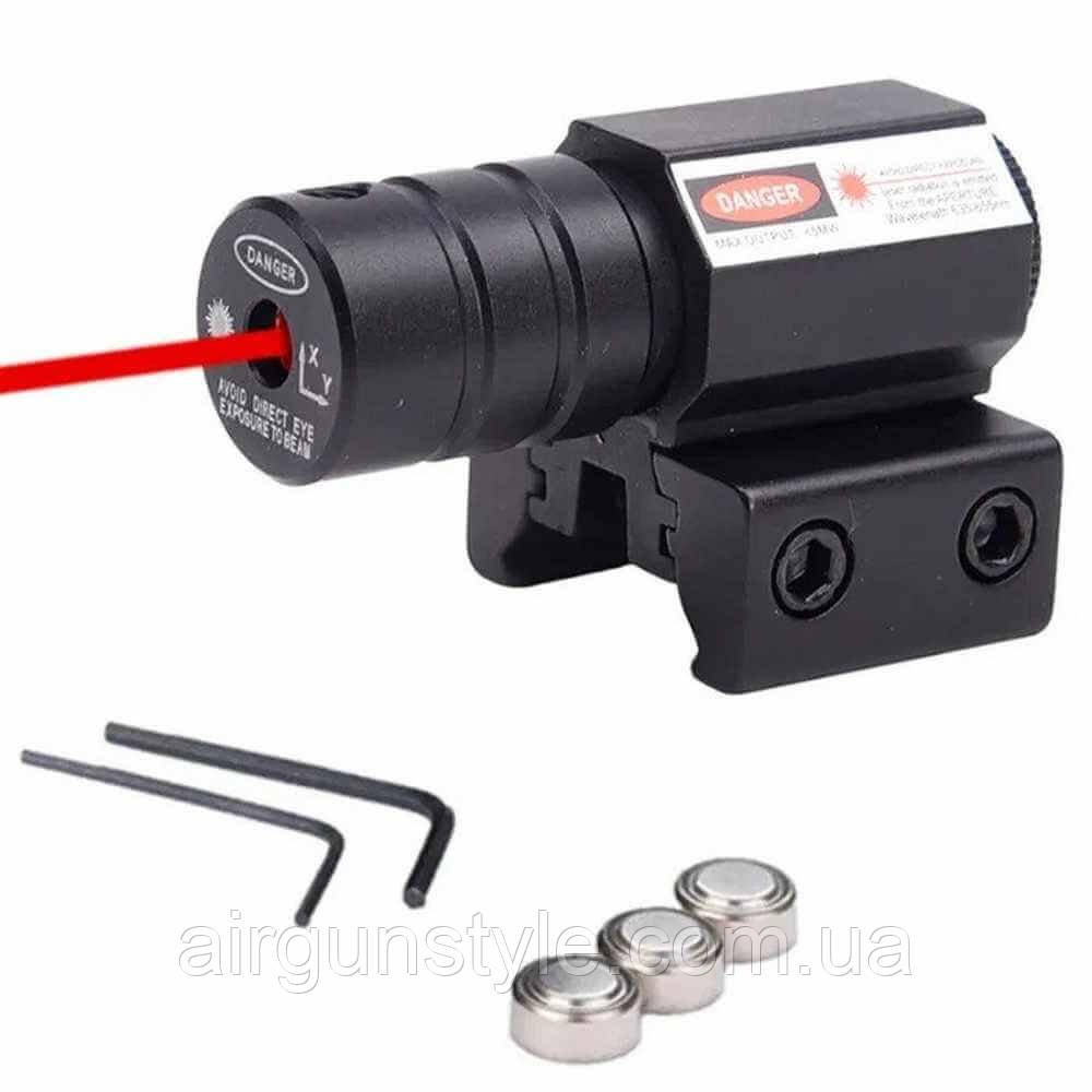 Лазерний ціловказівник ЛЦВ Red Dot Laser Sight лазерний приціл з кріпленням на планку
