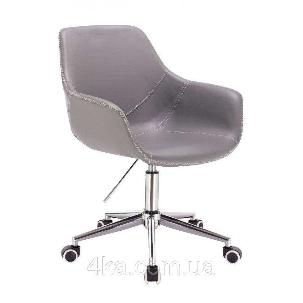 Перукарське крісло на пневматиці Hrove Form HR876K Сіре на колесах