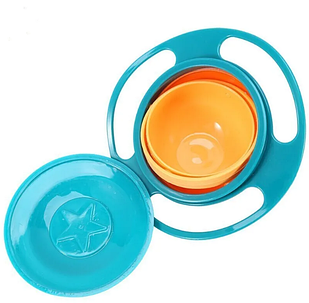 Дитяча тарілка-непроливайка Gyro Bowl з кришкою 125 мл — посуд для годування малюка
