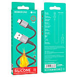 Кабель BOROFONE BX83 Micro Famous silicone charging data cable Black, фото 4