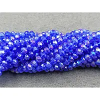 Кришталь 4мм синій прозорий АВ (+-120шт)